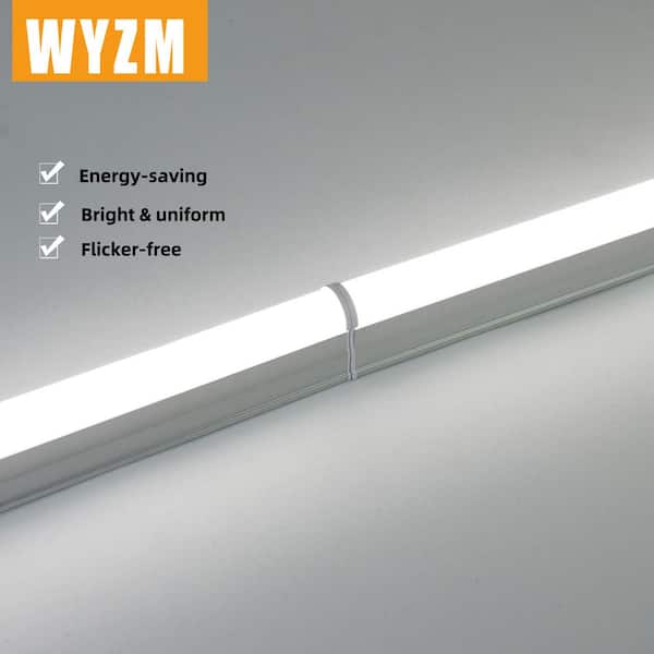WYZM 4 ft. 80-Watt Equivalent LED T5 Shop Light 5000K ETL Listed, Linkable,2200 Lumens,LED Shop Light(12-Pack)