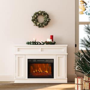 47.2 in. Freestanding Fireplace Mantel with23 in. Electric Fireplace Insert