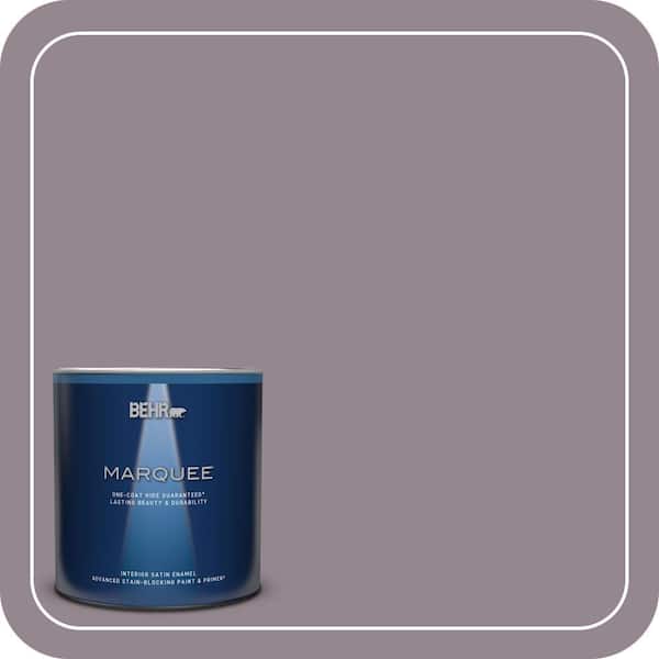 BEHR MARQUEE 1 qt. #MQ1-32 Cinema Screen One-Coat Hide Satin Enamel Interior Paint & Primer