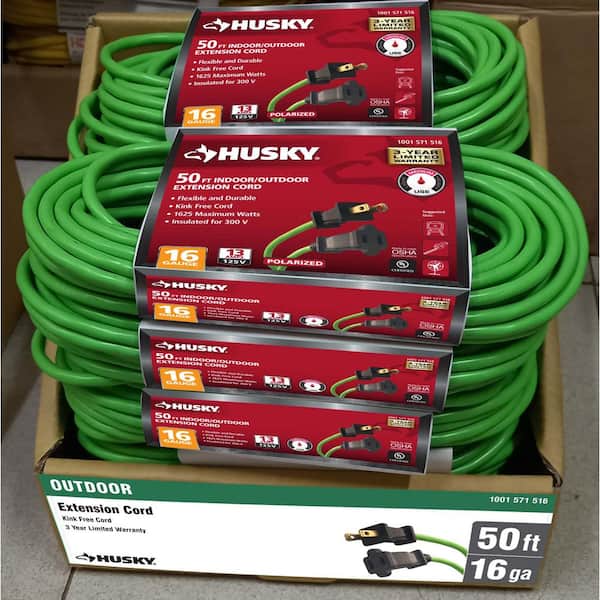 Husky 50 ft. 16-Gauge/2 Extension Cord Outdoor HD#1001571516 - The