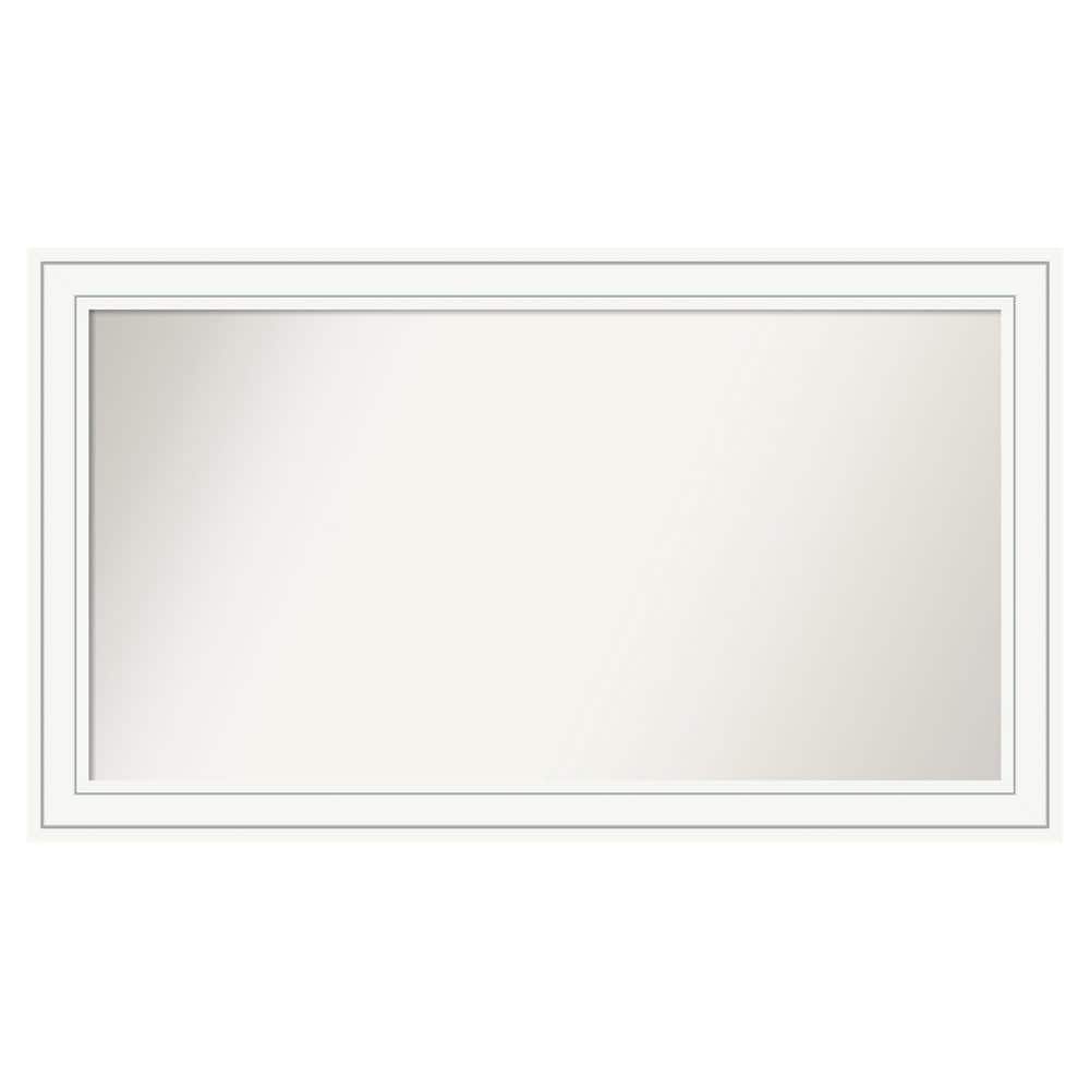 Craftsman White 47 in. x 27 in. Custom Non-Beveled Satin Wood Framed Bathroom Vanity Wall Mirror price history on PriceWatchPro