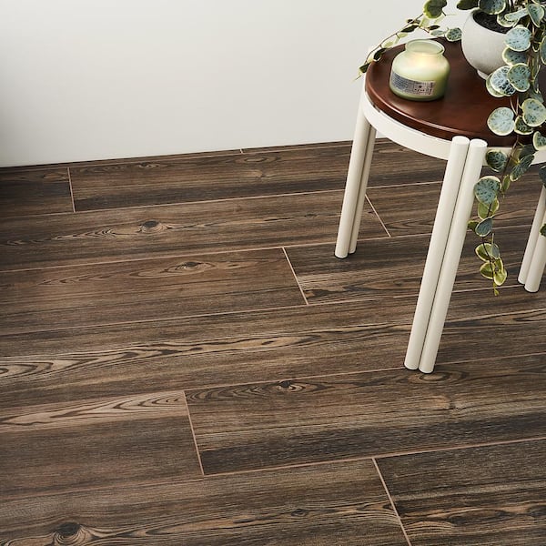 Balsa Coffee 8 in. x 48 in. Matte Porcelain Floor and Wall Tile (15.49 sq. ft./Case)