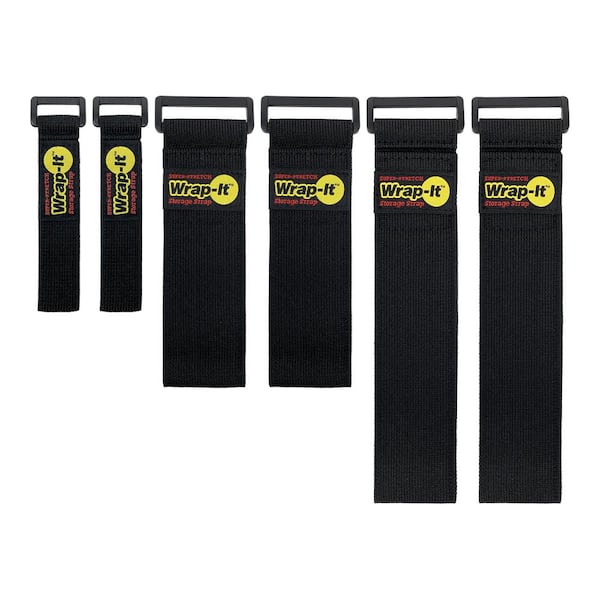 Secure Cable Ties 36 x 3 inch Heavy Duty Black Cinch Strap - 5 Pack