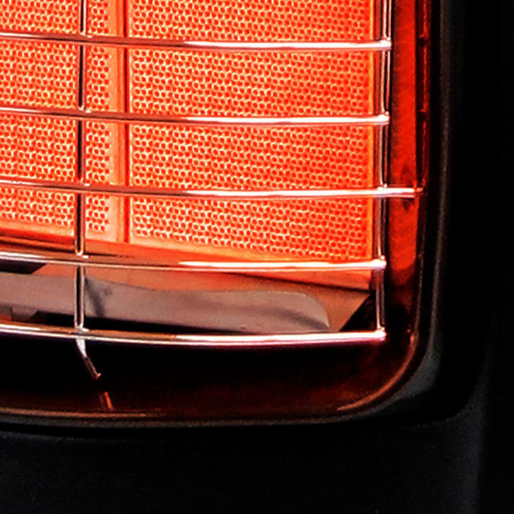 Black 18,000 BTU Propane Radiant Cabinet Heater with Thermostat