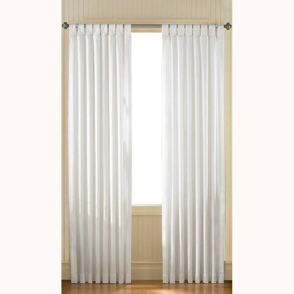 Curtainworks Semi-Opaque Ivory Cotton Canvas Tab Top Panel - 54 in. W x 84 in. L