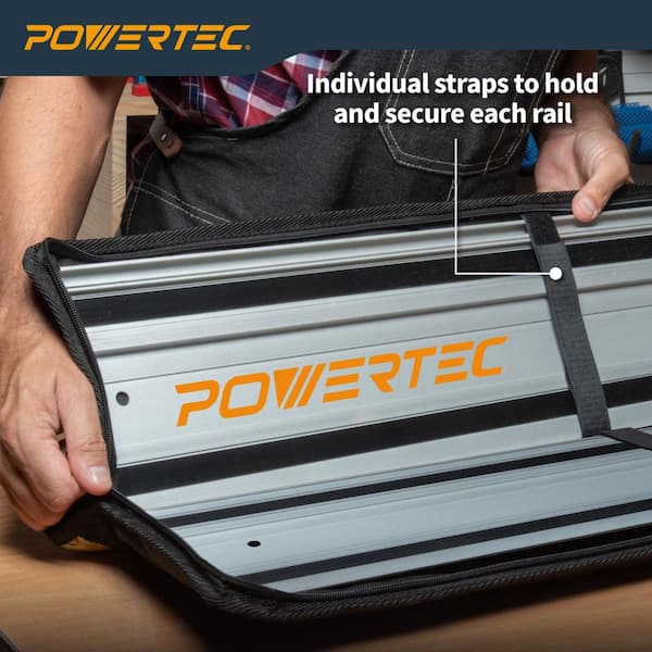 POWERTEC 59 in. Track Saw Guide Rail Bag for Festool, Makita, and
