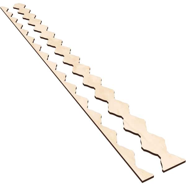 Ekena Millwork Sheyenne 47 in. H x 0.25 in. W Slatwall Panels in Birch 28-Pack