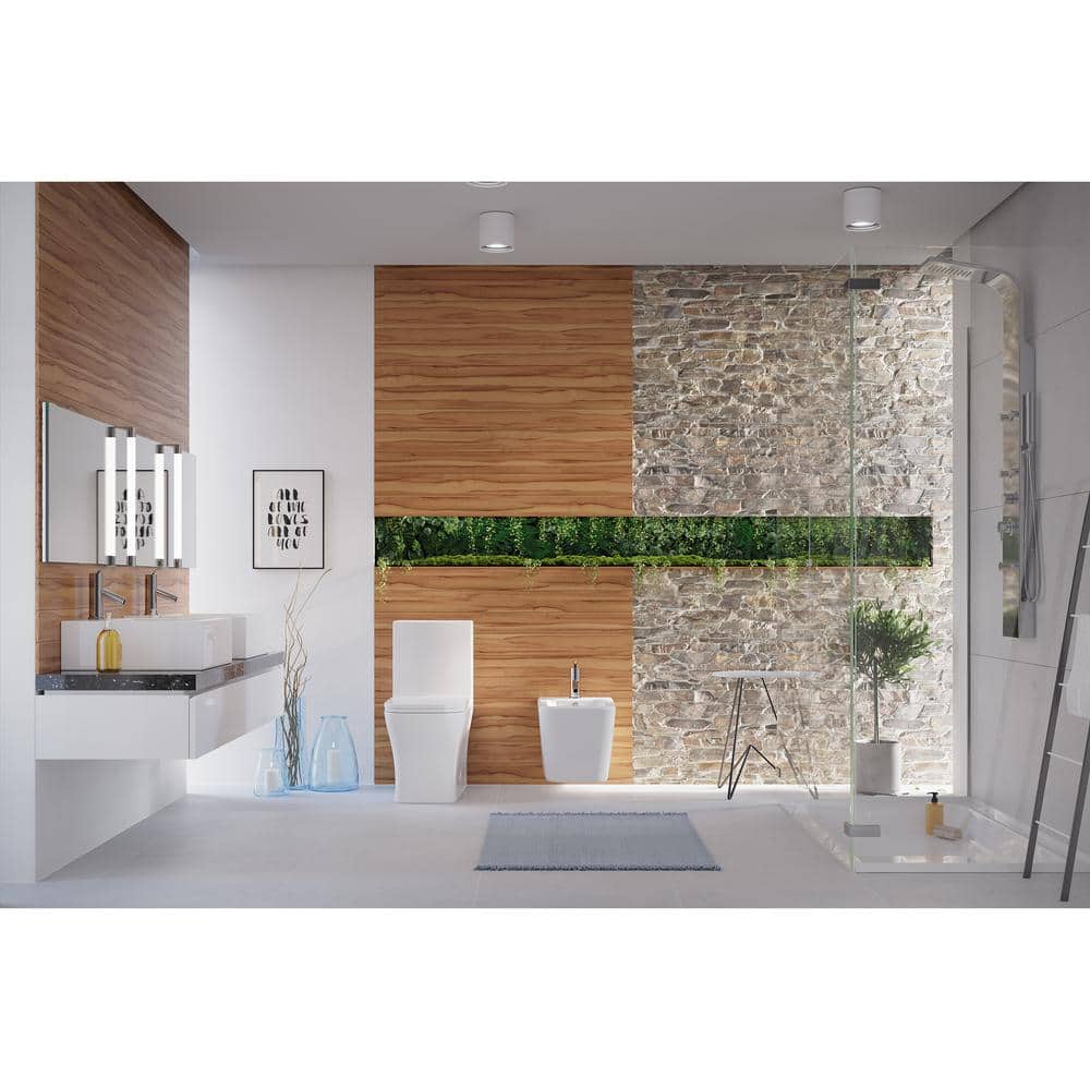 Elongated High-Efficiency Dual-Flush Free-Standing Toilet in White