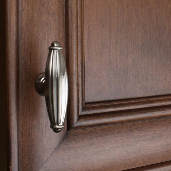2-1/2 in. Satin Nickel Fluted Cabinet Drawer Knobs (10-Pack)