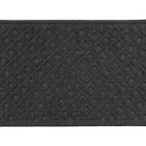 Double Square Graphite 2 ft x 3 ft synthetic fiber Door Mat area rug