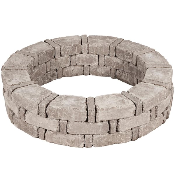 Pavestone RumbleStone 46 in. x 10.5 in. Tree Ring Kit in Greystone