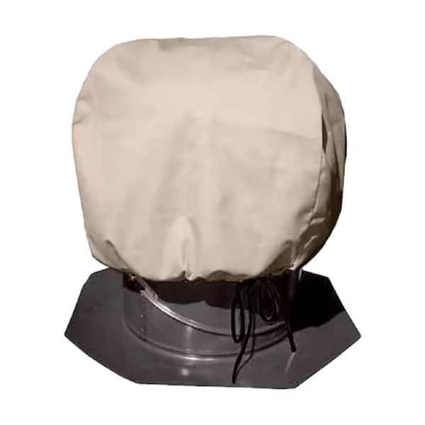 Wellco 19.6 in. Off-White Turbine Roof Vent Cover PVC Duty Waterproof Turbine Ventilator Protector Cover For Roof Turbine