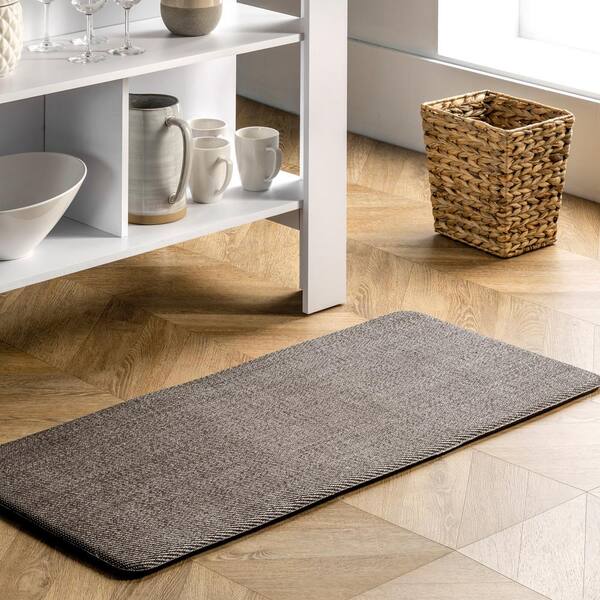 Etna Oude man kraan nuLOOM Casual Braided Anti Fatigue Kitchen or Laundry Room Dark Grey 20 in.  x 42 in. Indoor Comfort Mat EBWM06D-20042 - The Home Depot