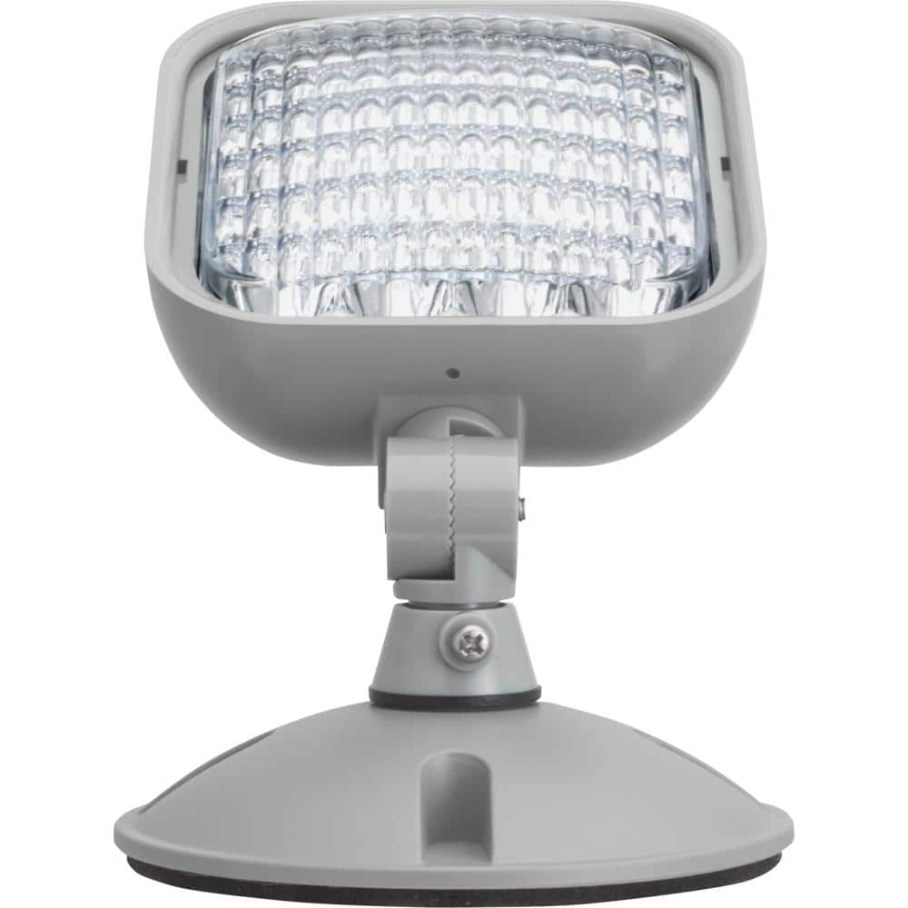 Gray Integrated LED Single Head Emergency Light