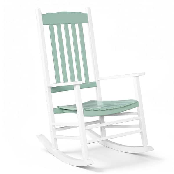 Karl home 24 in. Solid Wood Outdoor Rocking Chair HDK1G56001805 - The ...