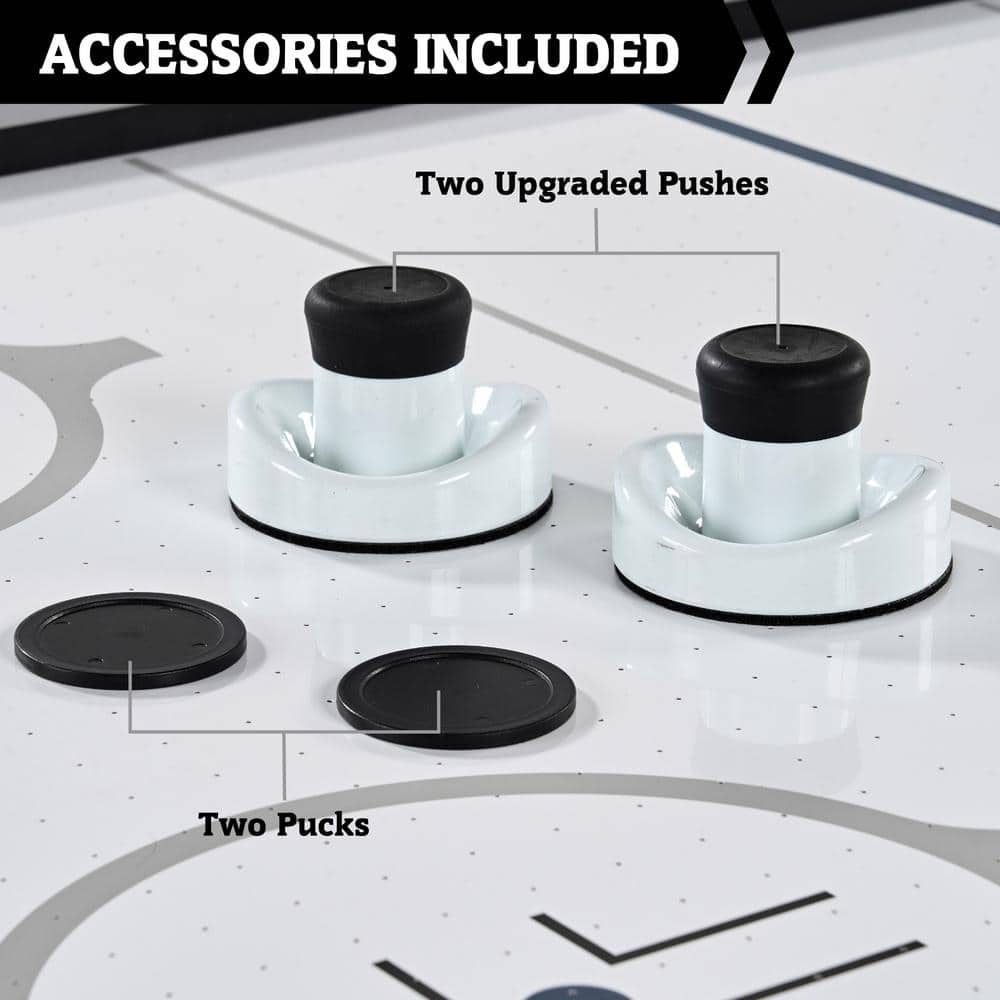 Arctic Rush 7' White and Black Air Hockey Table