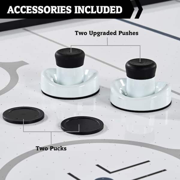 HALL OF GAMES Arctic Rush 7' Air Powered Hockey Table With Pusher