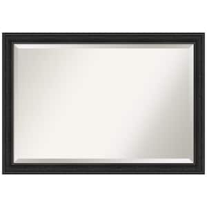 Shipwreck Black Narrow 40 in. H x 28 in. W Framed Wall Mirror