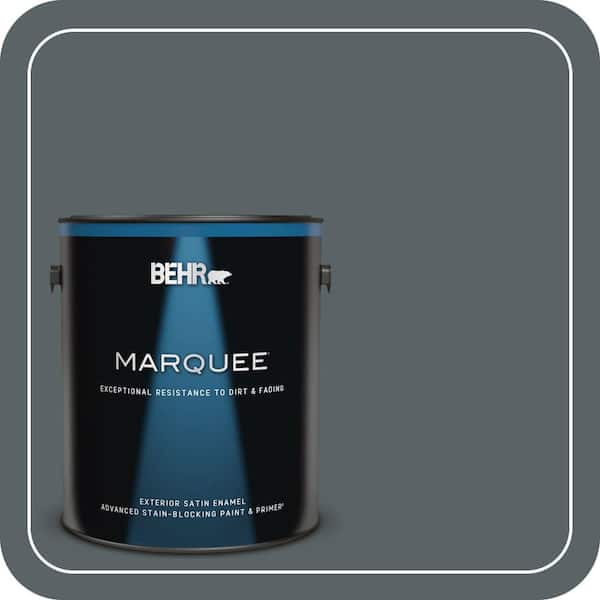 BEHR MARQUEE 1 gal. Home Decorators Collection #HDC-AC-25 Blue Metal Satin Enamel Exterior Paint & Primer