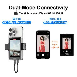 Monitor Selfie Wireless Magnetico 4K Per IPhone, Con Batteria 1500mAh, Altoparlante E Rotazione Schermo, Ideale Per Vlog E Live