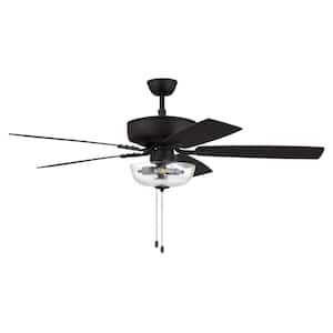 Pro Plus-101 52 in. Indoor Dual Mount Espresso Ceiling Fan with Optional LED Clear Bowl Light Kit