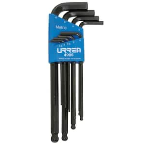 1.5mm to 10mm Rack Set of Metric L-Type Hex Keys 9 Piece