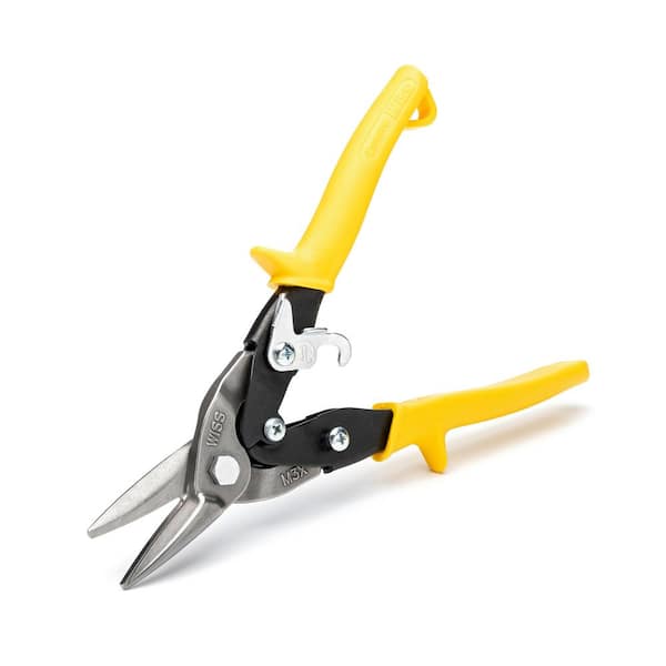 12 Tin Snips for Cutting Metal Sheet - Alloy Steel Forged,PVC Dipped  Plastic Handle,Tijera para Cortar Metal,Aviation Snips Straight Cut Heavy