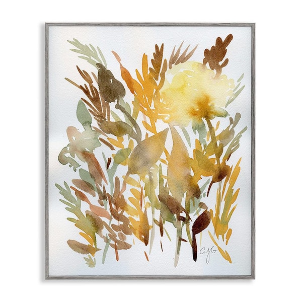 Stupell Industries Abstract Autumnal Herbs by Alexandria Gilbert Kincaid 1 Piece Framed Graphic Print Nature Art Print 30 in. x 24 in.