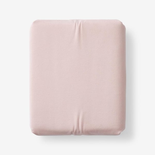 The Company Store Legacy Velvet Flannel Dusty Rose Solid Queen Fitted Sheet
