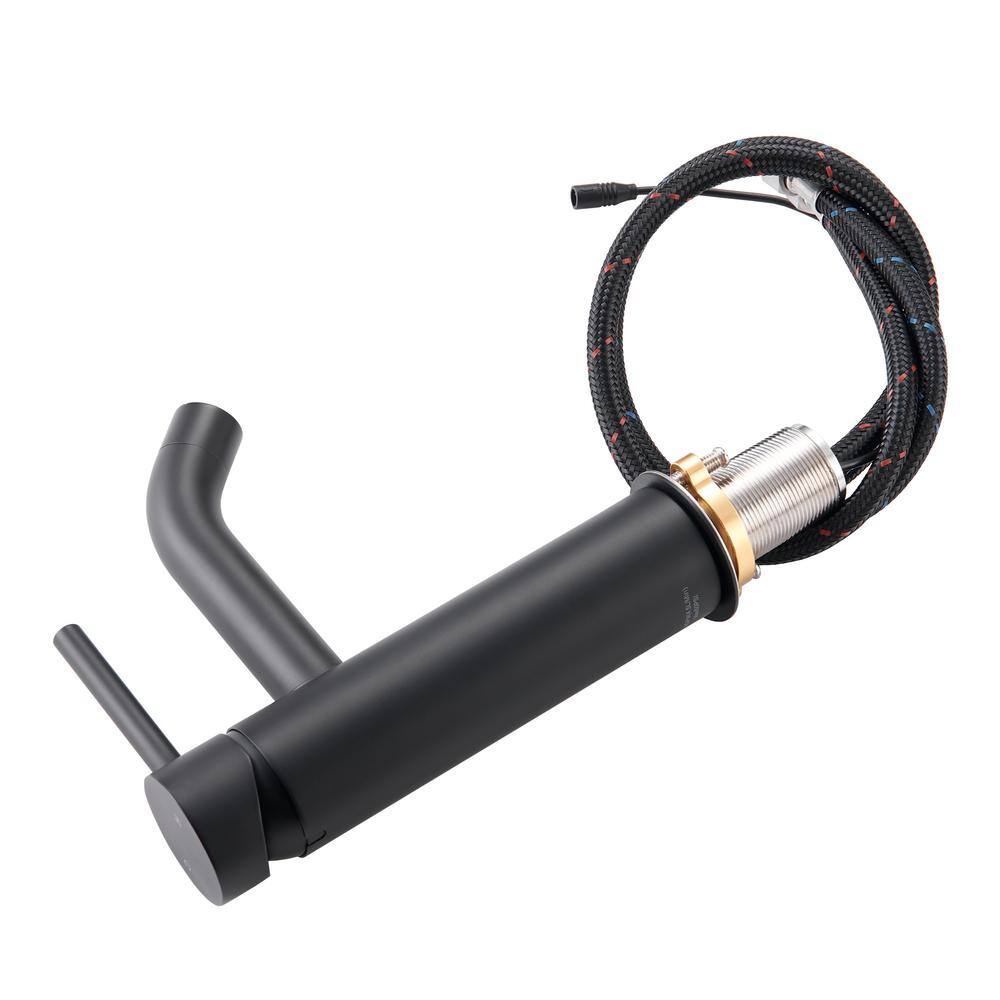 Matte Black Stainless Steel Touchless Bathroom Sink Faucet