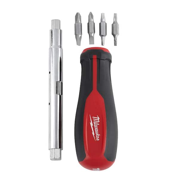 Milwaukee - 11-in-1 Multi-Tip Screwdriver with Square Drive Bits (2-Pack)