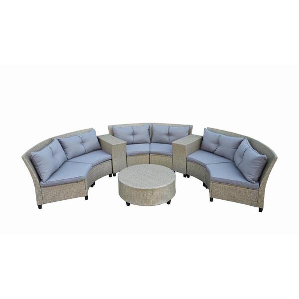 outdoor semi circle sectional