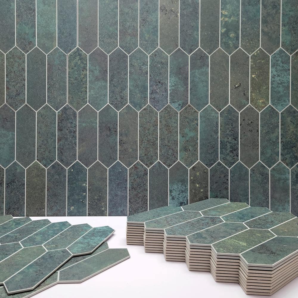 Bronze Hexagonal Stone Composite Peel & Stick Mosaic Tile