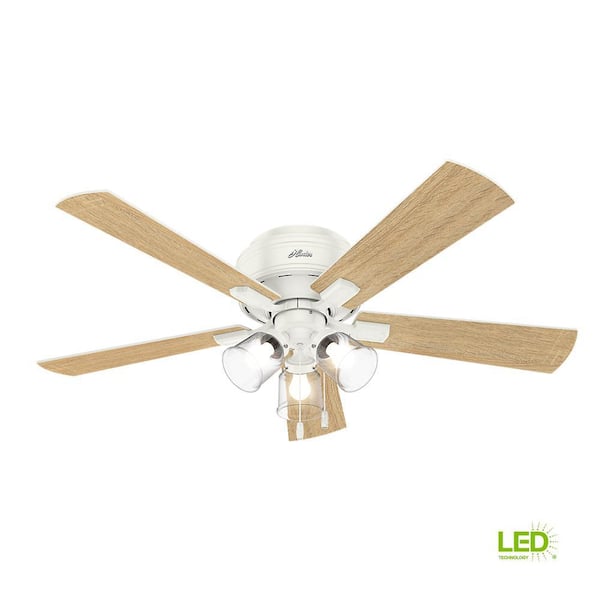 Hunter Crestfield 52 in. LED Indoor Low Profile Fresh White