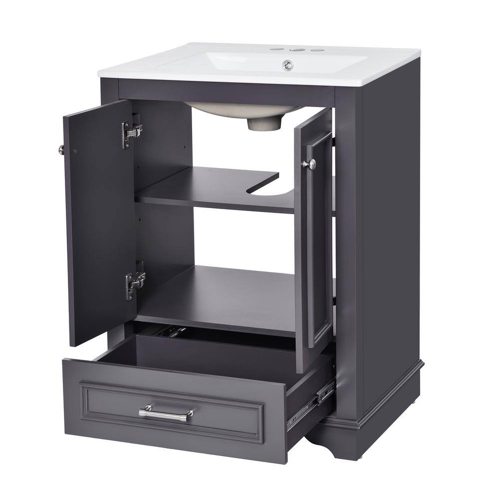 24.2 in. W x 18.3 in. D x 33 in. H Bathroom Blue Linen Cabinet price history on PriceWatchPro
