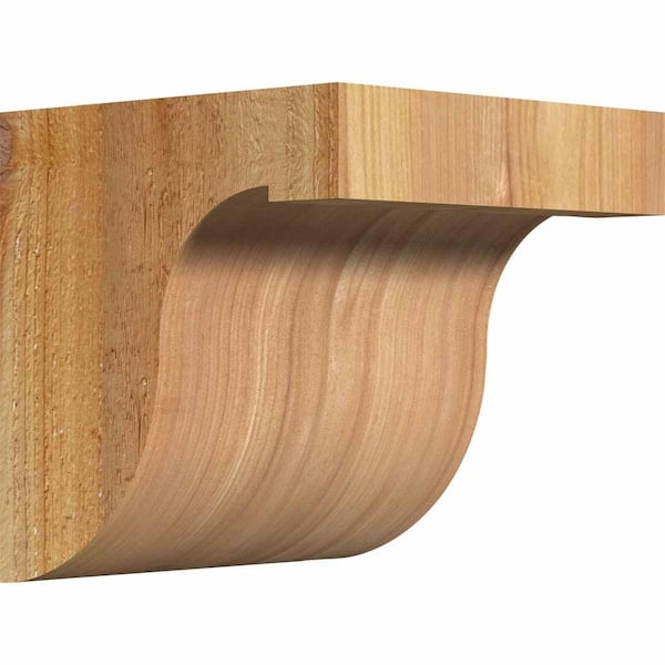 Ekena Millwork 6 in. x 6 in. x 6 in. Western Red Cedar Del Monte Rough Sawn Corbel