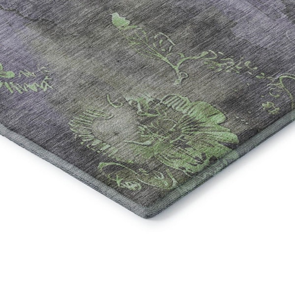 Mayfield Premium Machine Washable Abstract AMF1869 Lavender 2 ft. x 3 ft. Area Rug