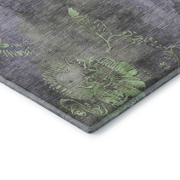 Mayfield Premium Machine Washable Abstract AMF1869 Lavender 3 ft. x 4 ft. Area Rug