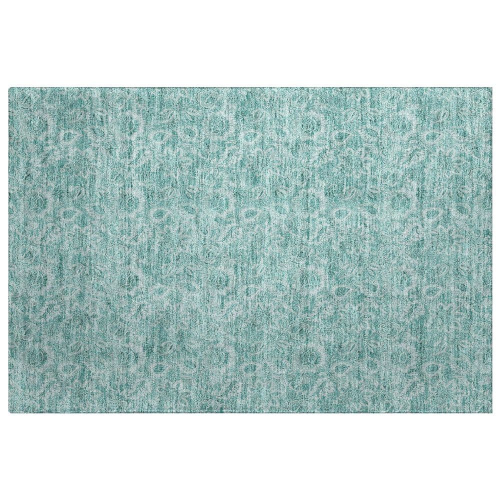Dream Shag Premium Machine Washable Abstract ADS662 Teal 3 ft. x 4 ft. Area Rug price history on PriceWatchPro