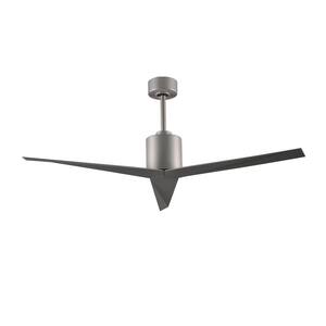 Eliza 56 in. Indoor/Outdoor Brushed Nickel Ceiling Fan With Remote Control And Wall Control