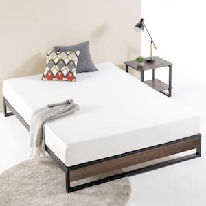 GOOD DESIGN Winner Suzanne Grey Wash King 10 in. Bamboo and Metal Platforma Bed Frame