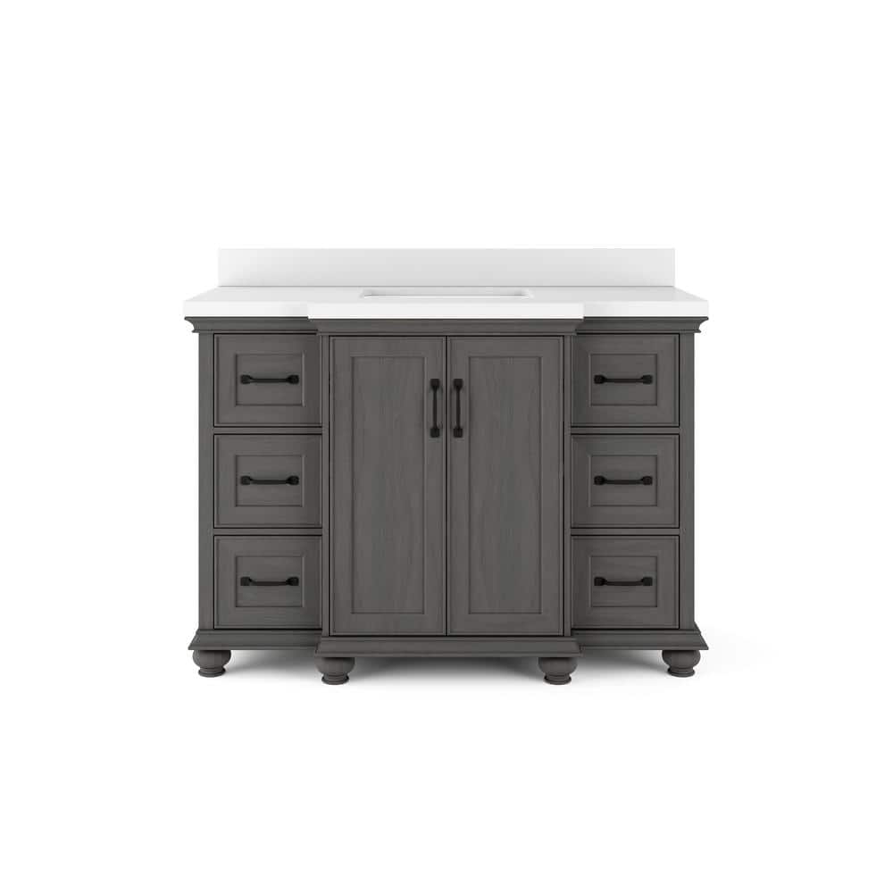 Thomasville Ellamar 48 in. W x 20 in. D Bath Vanity in Antique Grey