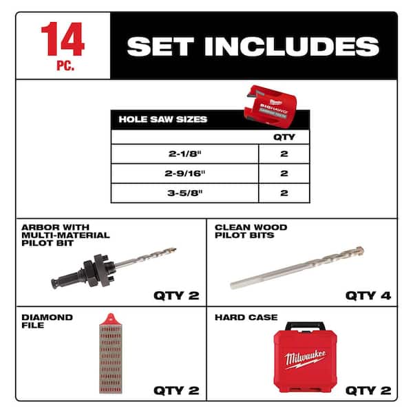 BIG HAWG Carbide Hole Saw Kit (14-Piece)