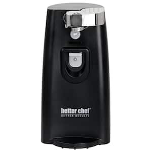 Deluxe Electric Can Opener with Built in Knife Sharpener and Bottle Opener in Black