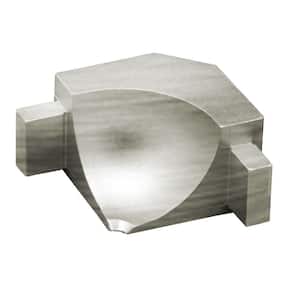 Dilex-AHKA Brushed Nickel Anodized Aluminum 9/16 in. x 1 in. Metal 90 Degree Inside Corner
