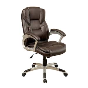 Amber Falls Brown Faux Leather Office Chairs