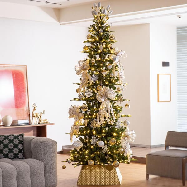 25.75 in. L Trapezoid Gold Metal Weave Tree Collar