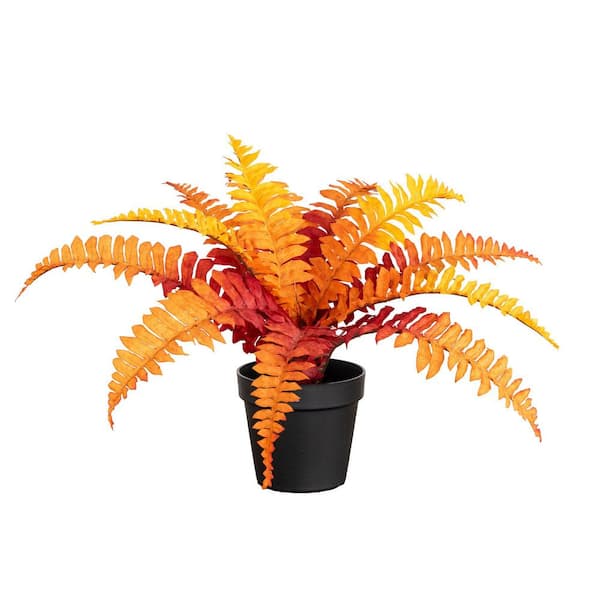 16 in. Autumn Artificial Fall Boston Fern Plant