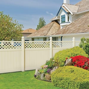 Valley 6 ft. H x 6 ft. W Sand Vinyl Semi-Privacy Fence Panel (Unassembled)