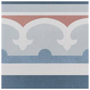 Caprice Saint Tropez Encaustic 7-7/8 in. x 7-7/8 in. Porcelain Floor and Wall Border Tile (0.43 sq. ft./Each)